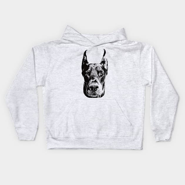 Dobermann gift for Dobermann Owners Kids Hoodie by DoggyStyles